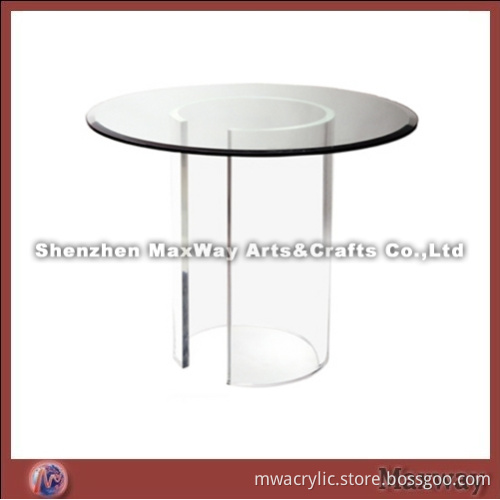 Modern transparent acrylic/perspex mushroomshaped table